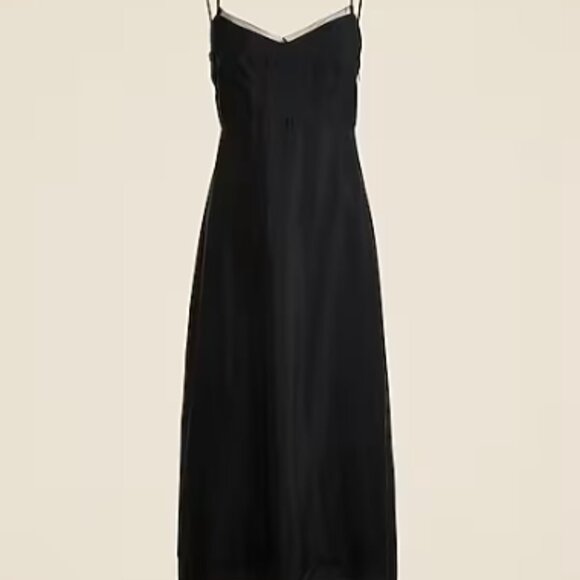NWT J.Crew Natasha Slip Dress Black Size 6 - Picture 5 of 8